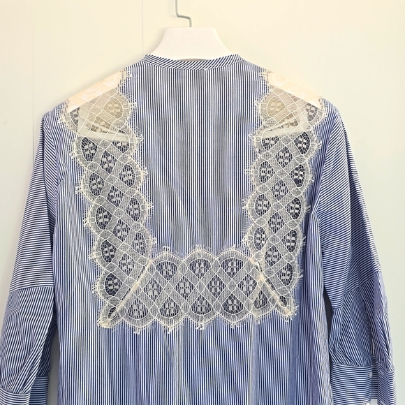 Sandro Paris striped knee-length dress size 2 - Picture 7 of 11